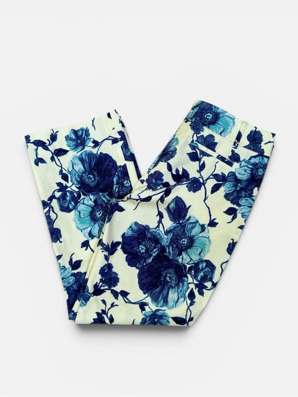 Tory Burch Kara Pant in Blue & White Rosemont Size 6 LIKE NEW